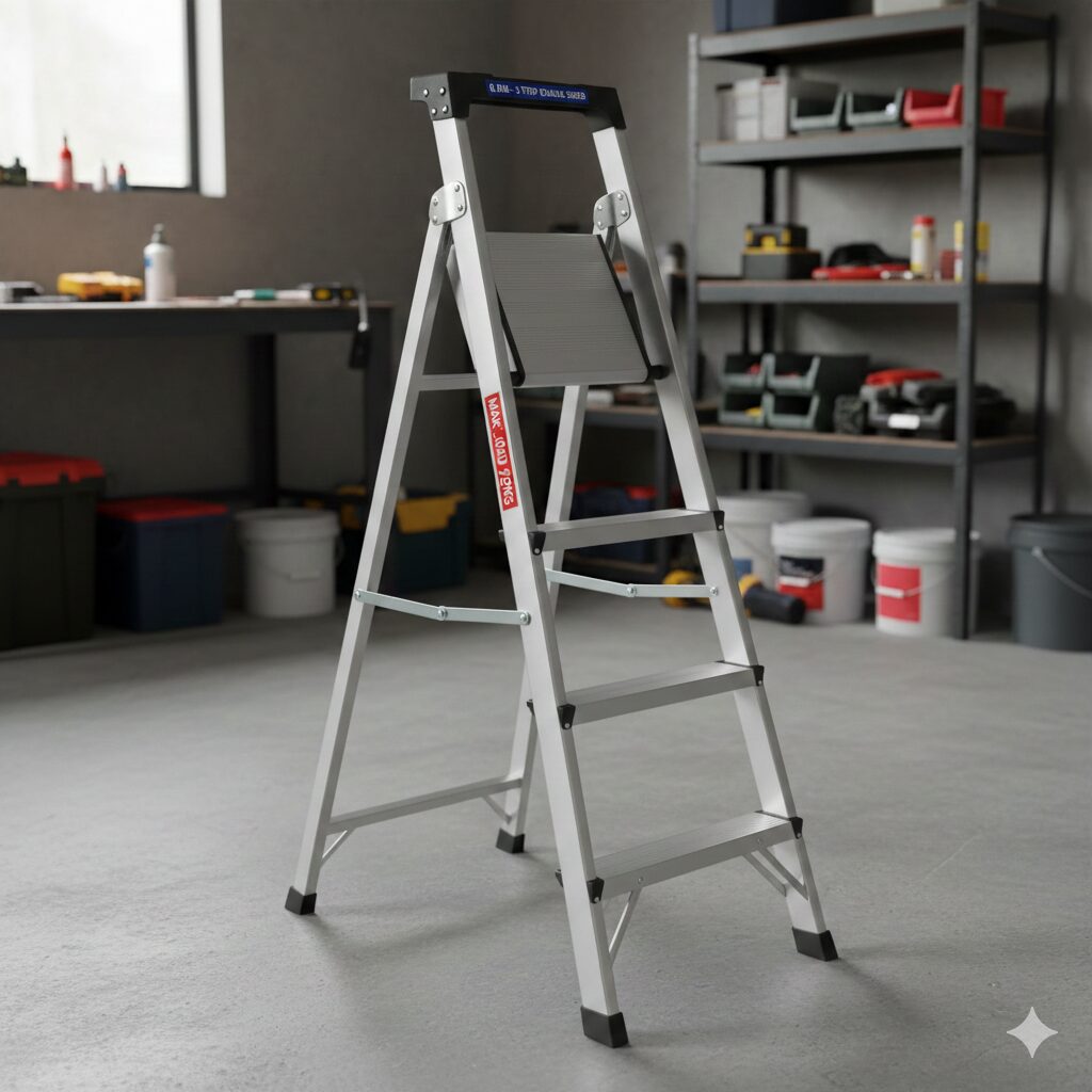 0.9m 3 Step Double Sided Ladder 120kg