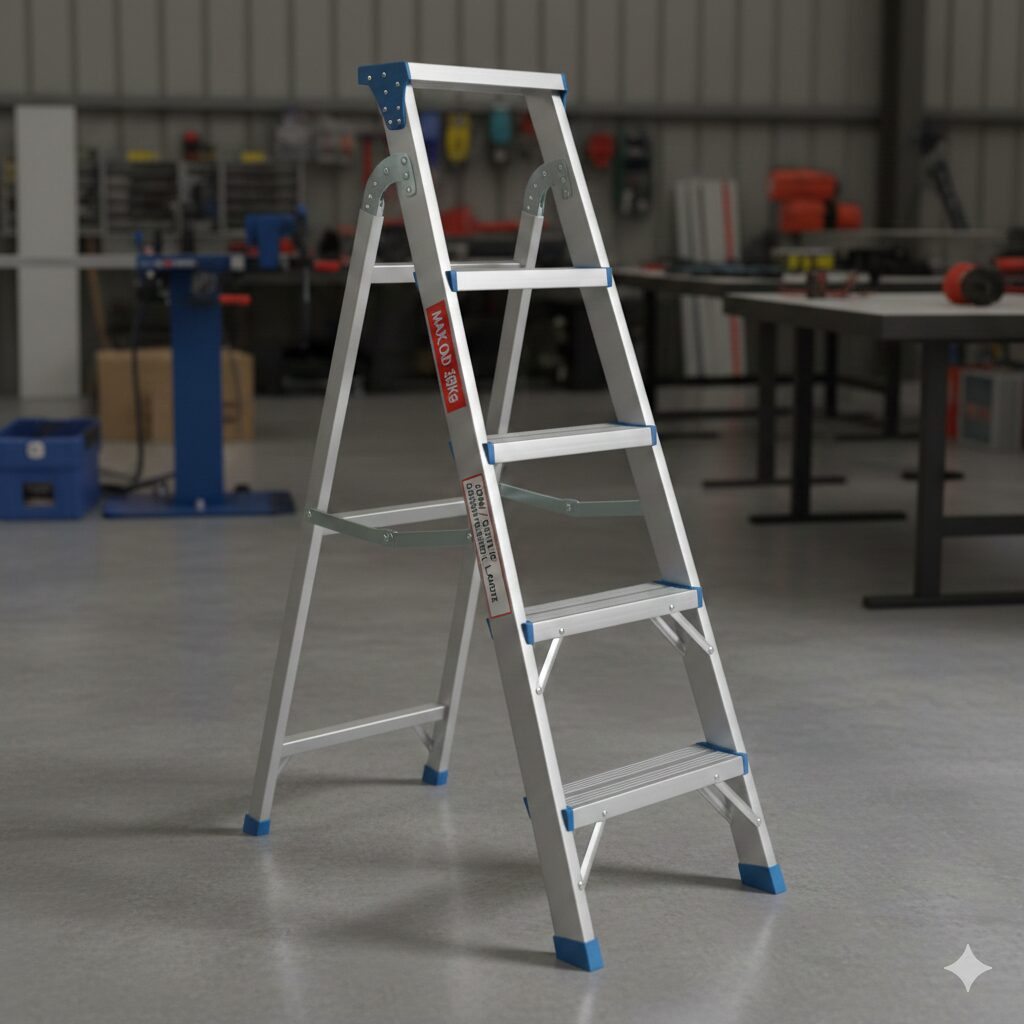 0.9m 3 Step Double Sided Ladder 180kg