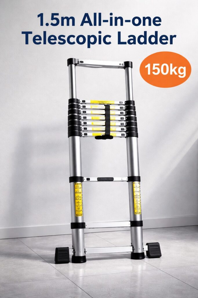 1.5m All-in-one Telescopic Ladder 150kg