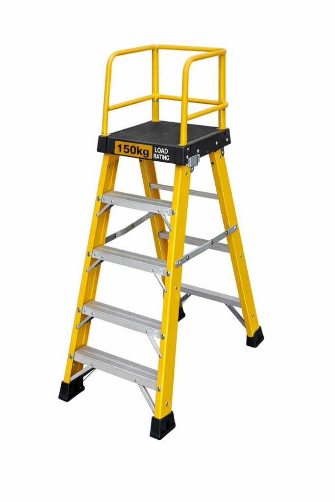 1.5m Fibreglass Platform Ladder 150kg