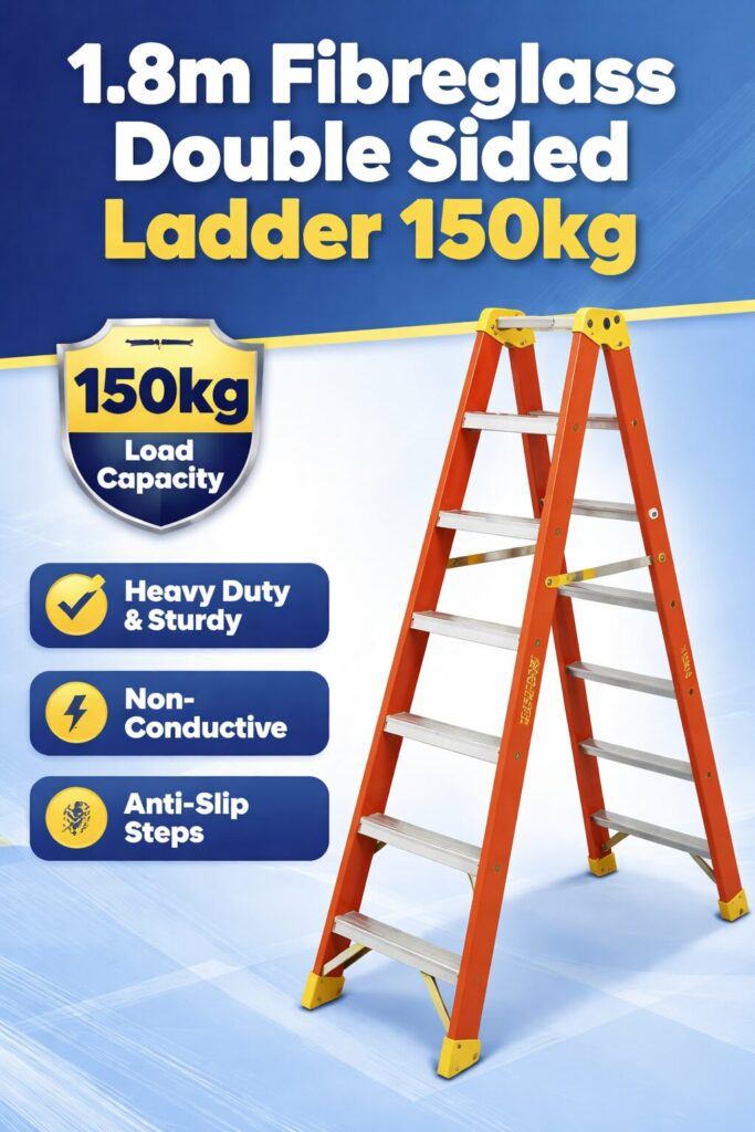1.8m Fibreglass Double Sided Ladder 150kg