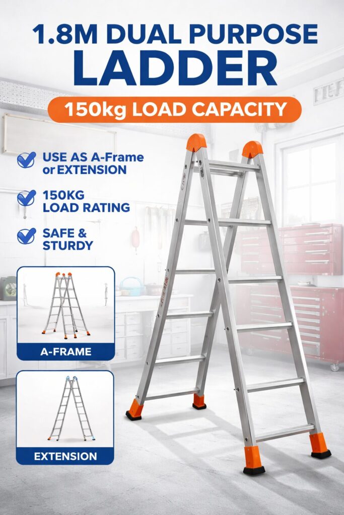 1.8m Dual Purpose Ladder 150kg