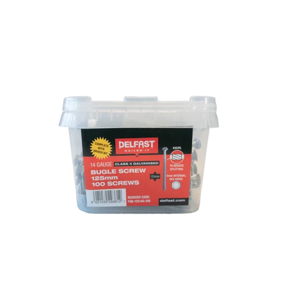 Delfast 125mm x 14g Galvanised Bugle Batten Screw 100 pk
