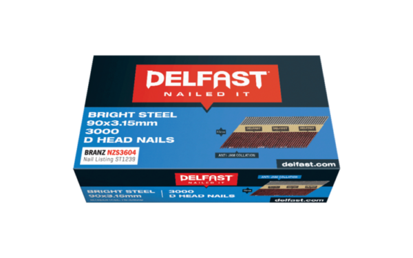Delfast 90 x 3.15mm Bright D-Head Nails + Fuel Pack 3000 Pack