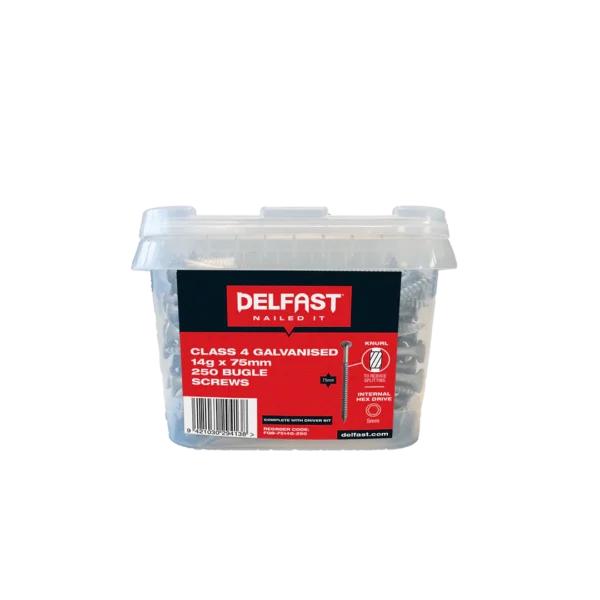 Delfast 75mm x 14g Galvanised Bugle Batten Screw 250 pk