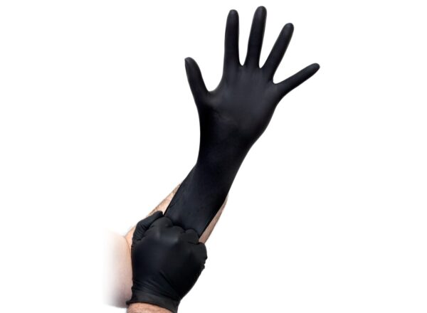 Esko High Five Industrial Black Nitrile Glove Box of 100 Carton of 10 - Image 4