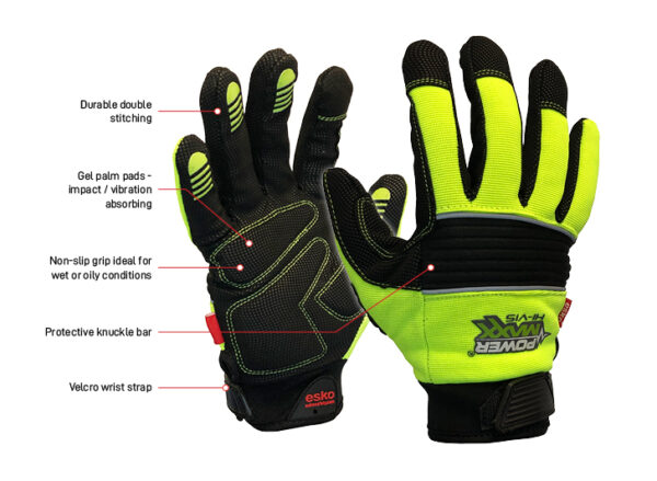 Esko Powermaxx Hi-Vis Mechanics Glove Pack of 12