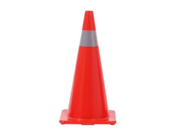 TRAFFIC CONE 700MM REFLECTORISED WITH ONE COLLAR