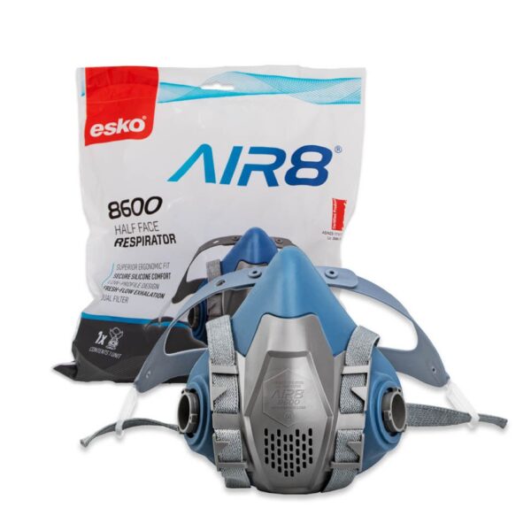 Esko - AIR8 Half Face Respirator in Polybag, with 2 x 805 Respirator Cleaning Wipes