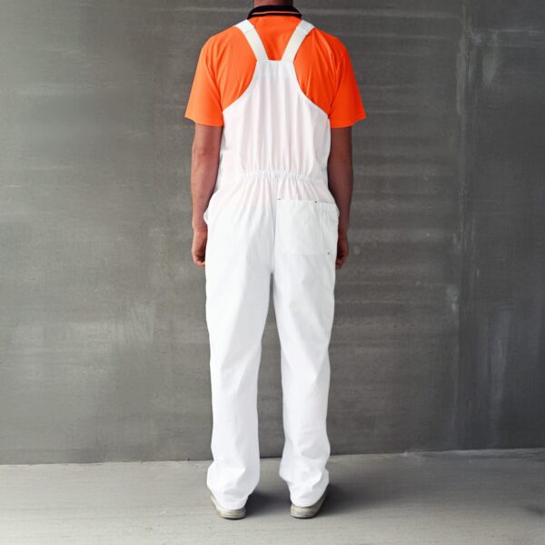 Painters Overall, White, 6 pockets plus side entry, elasticated shoulder straps - Image 3