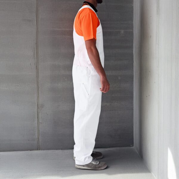 Painters Overall, White, 6 pockets plus side entry, elasticated shoulder straps - Image 2